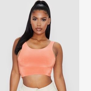 Orange Slinky Crop Top